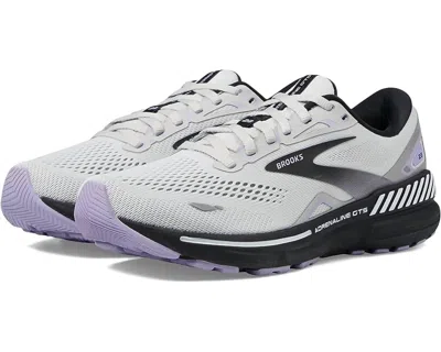 Brooks Women's Adrenaline Gts 23 Running Shoes ( B Width ) In Grey/black/purple In Multi
