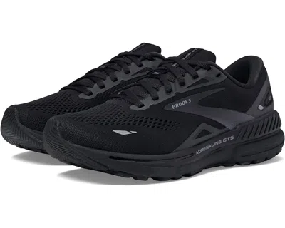 Brooks Women's Adrenaline Gts 23 Running Shoes ( D Width ) In Black/black/ebony In Multi
