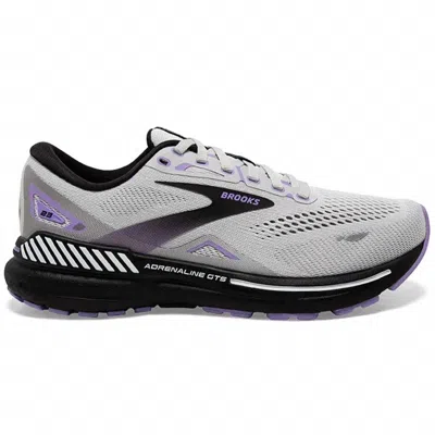 Brooks Women's Adrenaline Gts 23 Shoes In Grey/black/purple In Multi