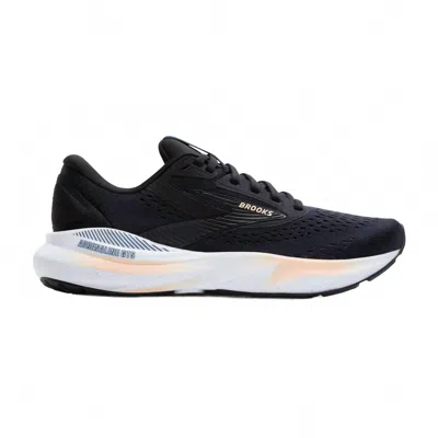 Brooks Women's Adrenaline Gts 24 Running Shoes In Black/peacoat/peach In Multi