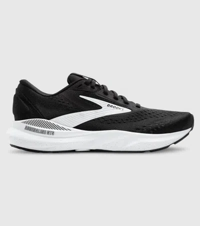 Brooks Women's Adrenaline Gts 24 Wide Running Shoes In Black/white
