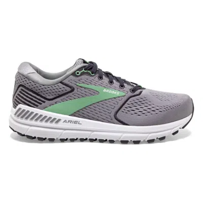 Brooks Women's Ariel '20 Road Running Shoes In Alloy/blackened Pearl/green In Gray