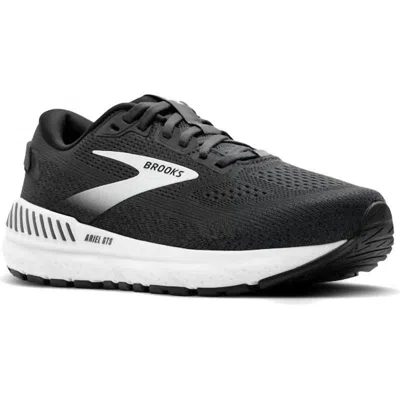 Brooks Women's Ariel Gts 24 Running Shoe In Ebony/black/white In Multi