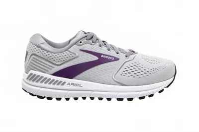 Brooks Women's Ariel Shoes In Oyster/alloy/grape In Multi
