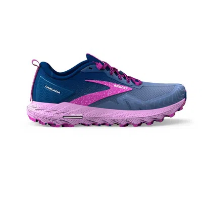Brooks Women's Cascadia 17 Trail Running Shoes In Navy/purple/violet In Multi