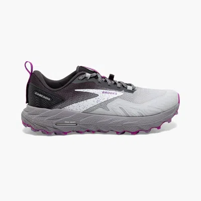 Brooks Women's Cascadia 17 Trail Running Shoes In Oyster/blackened Pearl/purple In Multi