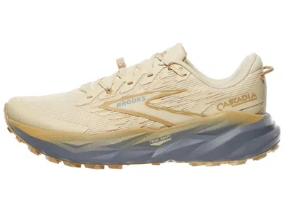 Brooks Women's Cascadia 19 Trail Running Shoes In Sand/primer/starfish In White