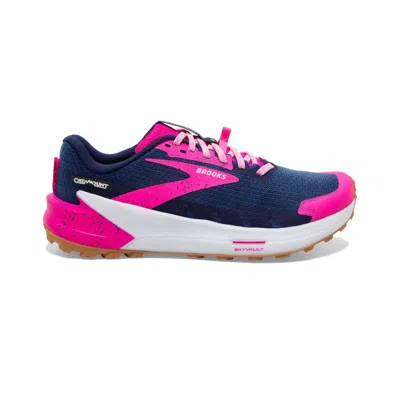 Brooks Women's Catamount 2 Running Shoes In Peacoat/pink/biscuit