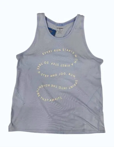 Brooks Women's Distance 2.0 Tank In Light Lavender/winding Run Happy In Gray