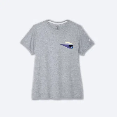 Brooks Women's Distance Short Sleeve 3.0 Tee In  X Damon 24 In Multi