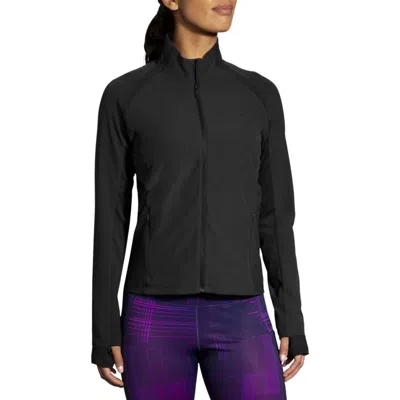 Brooks Women's Fusion Hybrid Jacket In Black