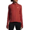 Brooks Women's Fusion Hybrid Jacket In Copper/run Raisin In Multi