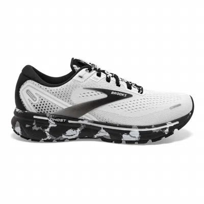 Brooks Women's Ghost 14 Running Shoes In White/black
