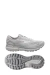 BROOKS WOMEN'S GHOST 15 RUNNING SHOES - B/MEDIUM WIDTH IN OYSTER/ALLOY/WHITE