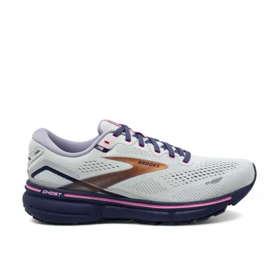 Brooks Women's Ghost 15 Running Shoes In Spa Blue/neo Pink/copper In Multi