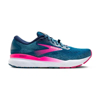 Brooks Women's Ghost 16 Gtx Sneakers In Moroccan Blue/pink/yellow In Multi