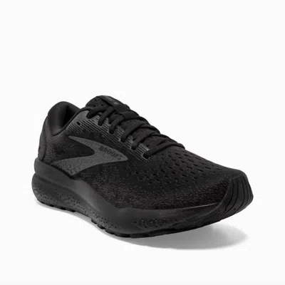 BROOKS WOMEN GHOST 16 ROAD RUNNING SHOES IN BLACK/BLACK/EBONY