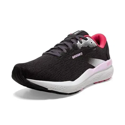 Brooks Women Ghost 16 Road Running Shoes In Black/ebony/raspberry In Multi