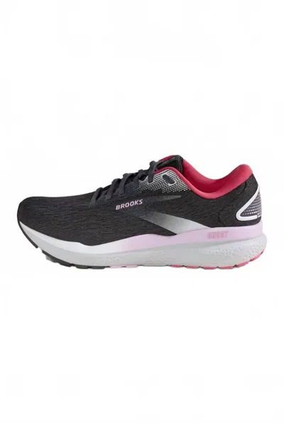 Brooks Women's Ghost 16 Running Shoes In Black/ebony/raspberry