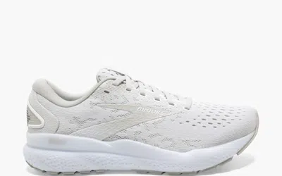 BROOKS WOMEN'S GHOST 16 RUNNING SHOES IN WHITE/WHITE/GREY
