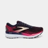 Brooks Ghost 16 Running Shoe In Peacoat/raspberry/apricot