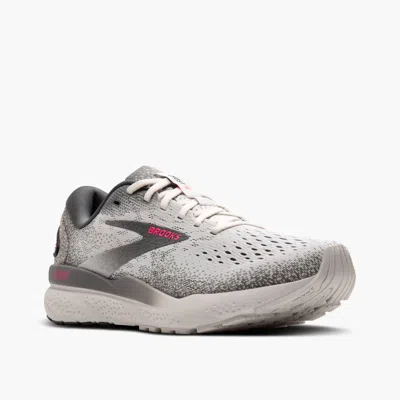 Brooks Women's Ghost 16 Shoes In Grey/gargoyle/pink In Multi