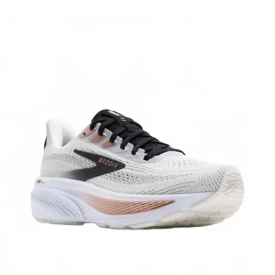 BROOKS WOMEN'S GHOST 17 RUNNING SHOES IN WHITE/BLACK/ROSE GOLD
