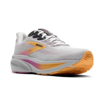 Brooks Ghost 17 Shoes White Pink Orange Aw25 Women In Gray