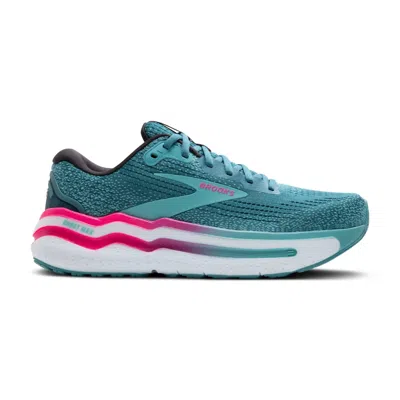 Brooks Women's Ghost Max 2 Road Running Sneakers In Storm Blue/knockout Pink/aqua In Multi