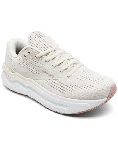 Brooks Women's Ghost Max 2 Running Sneakers From Finish Line In Coco Milk,grey