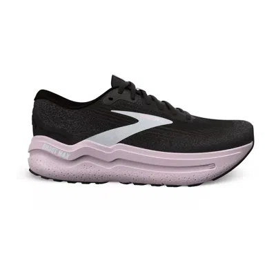 Brooks Women's Ghost Max 2 Shoe In Black/white/orchid Ice In Multi