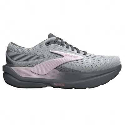 Brooks Women's Ghost Max 3 Running Shoe In Harbor Mist/poppy Seed/pink In Gray