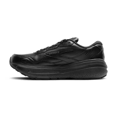 BROOKS WOMEN'S GHOST MAX LEATHER TRAINER SHOES IN BLACK/BLACK