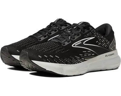 Brooks Women's Glycerin 20 Running Shoe (wide Width ) In Black/white/alloy
