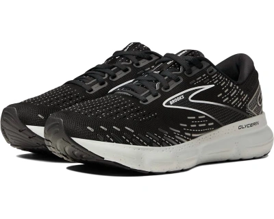 Brooks Women's Glycerin 20 Running Shoe (wide Width ) In Black/white/alloy In Multi