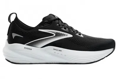 Brooks Women's Glycerin 22 Running Shoes In Black/grey/white
