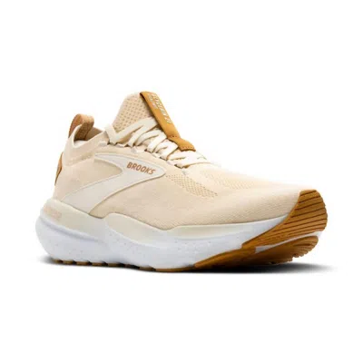 BROOKS WOMEN'S GLYCERIN STEALTHFIT 21 SHOES IN MARSHMALLOW/CREAM/BISCUIT