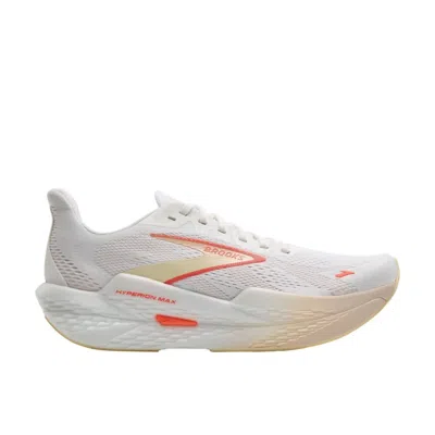 Brooks Women's Hyperion Max 2 Running Shoes In White/peach/coral