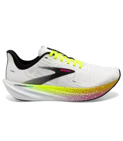 Brooks Women's Hyperion Max Running Shoe In White/black/nightlife