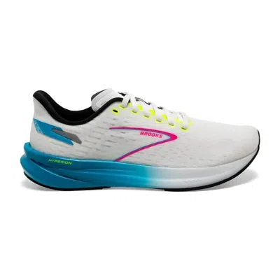 Brooks Women's Hyperion Running Shoe In White/blue/pink