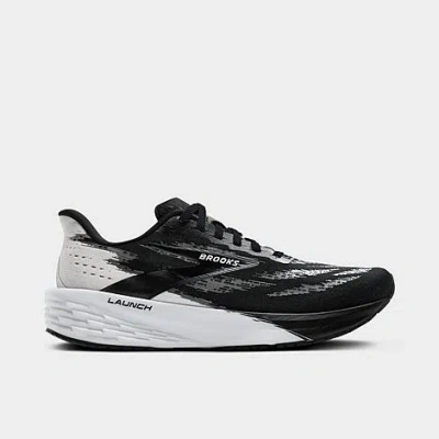 Brooks Women's Launch 11 Running Shoes (wide Width) In Black/white