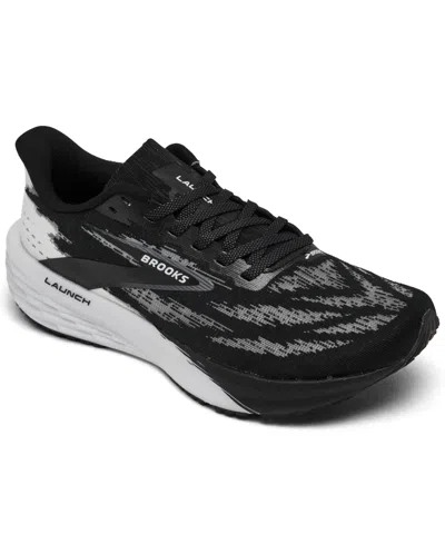 Brooks Women's Launch 11 Running Sneakers From Finish Line In Black,white