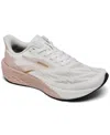 Brooks Women's Launch 11 Running Sneakers From Finish Line In White,gold,pink
