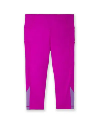 Brooks Women's Method Half Crop Tight Leggings In Magenta/heliotrope In Multi
