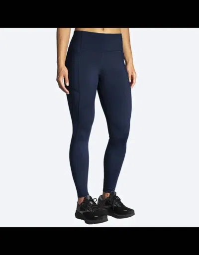 Brooks Women's Moment Tight In Navy In Blue