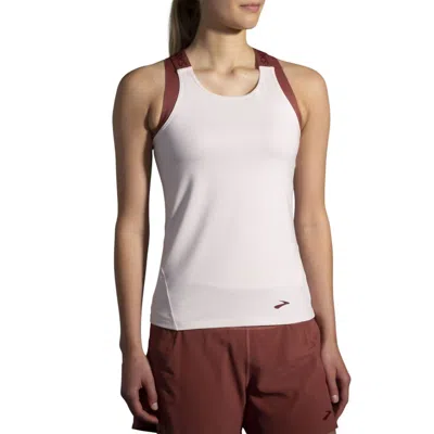 Brooks Women's Pick-up Tank Top In Rosewater/terracotta In Pink