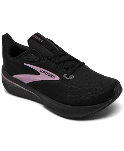Brooks Women's Revel 9 Lightweight Running Sneakers From Finish Line In Black,black,rose