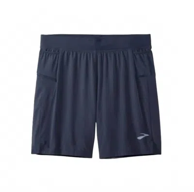 Brooks Women's Sherpa 7" Short In Slate Blue