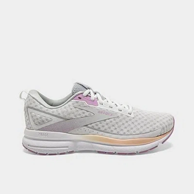 Brooks Women's Trace 3 Road Running Shoes In White/orchid/apricot