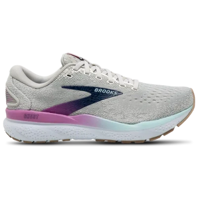 Brooks Womens  Ghost 16 In Grey/estate Blue/white